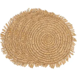 Natural Rustic Raffia Placemats, Set of 4