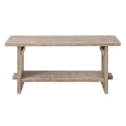 Natural Rustic Whitewashed Mango Wood Bench