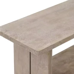 Natural Rustic Whitewashed Mango Wood Bench