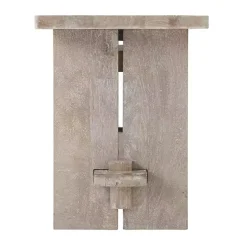 Natural Rustic Whitewashed Mango Wood Bench