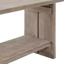 Natural Rustic Whitewashed Mango Wood Bench