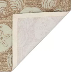 Natural Sand Dollar Outdoor Accent Rug