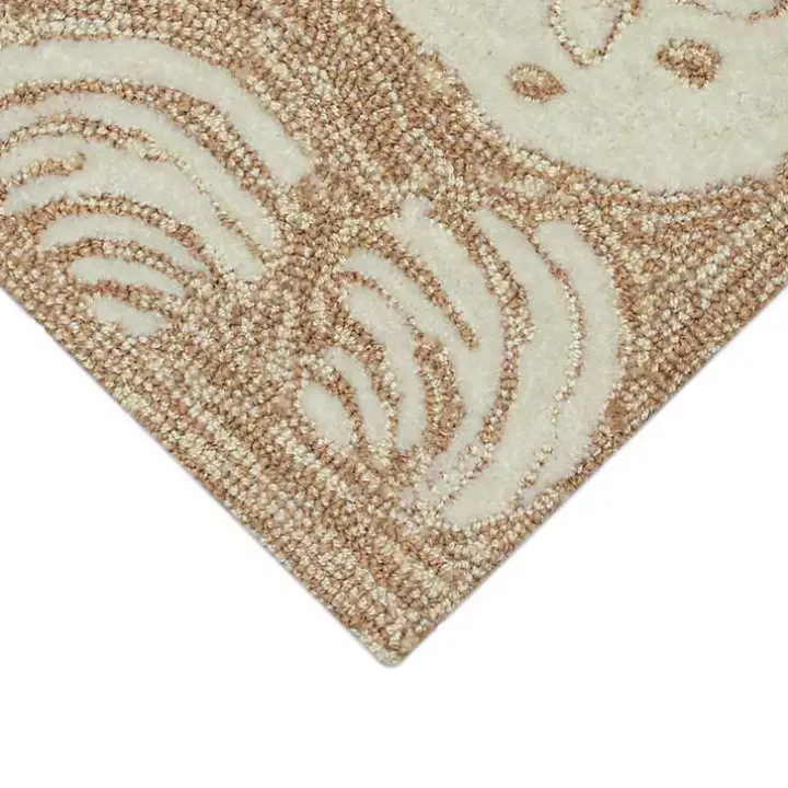 Natural Sand Dollar Outdoor Accent Rug