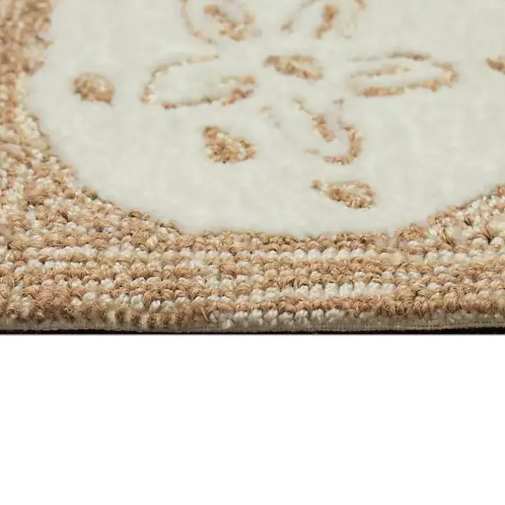 Natural Sand Dollar Outdoor Accent Rug