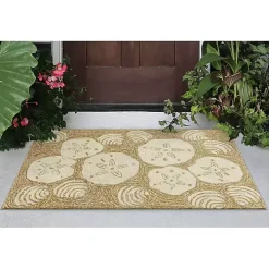 Natural Sand Dollar Outdoor Accent Rug
