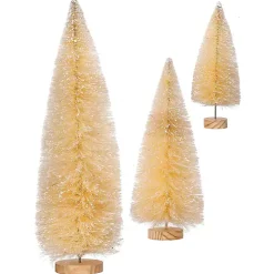 Natural Sisal Christmas Trees, Set of 3