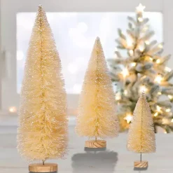 Natural Sisal Christmas Trees, Set of 3