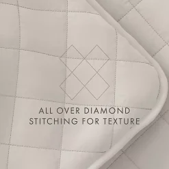 Natural Stitched Diamond 3-pc. Queen Quilt Set