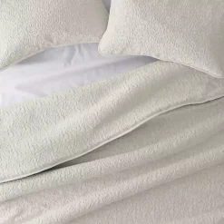 Natural Stitched Floral 3-pc. King Quilt Set