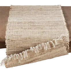Natural Tasseled Chindi Outdoor Table Runner