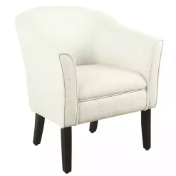 Natural Textured Barrel Accent Chair