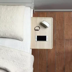 Natural Wood Bedside Shelf