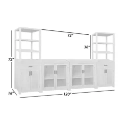 Natural Wood Bookcase Modular Cabinet
