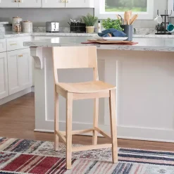 Natural Wood Devin Counter Stools, Set of 2