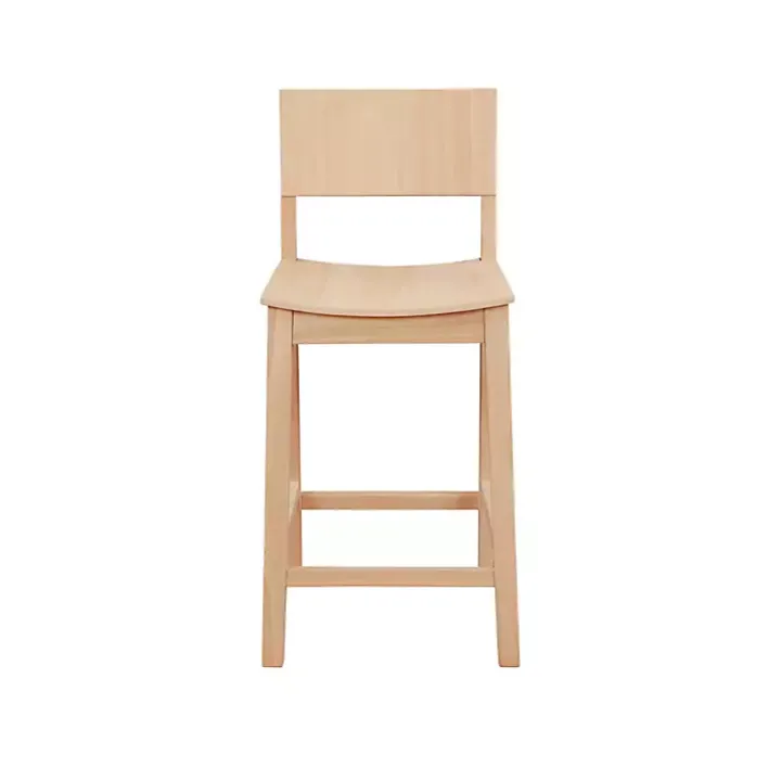 Natural Wood Devin Counter Stools, Set of 2