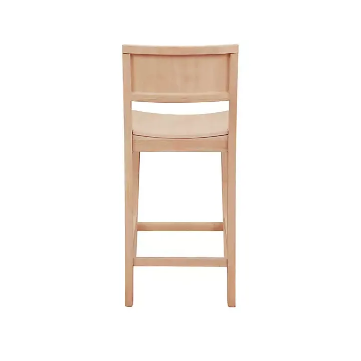 Natural Wood Devin Counter Stools, Set of 2