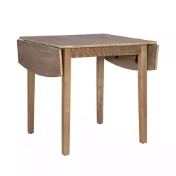 Natural Wood Drop Leaf Dining Table