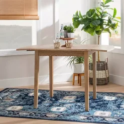 Natural Wood Drop Leaf Dining Table