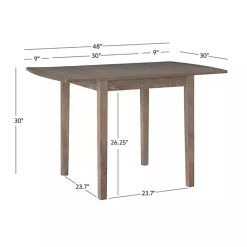 Natural Wood Drop Leaf Dining Table