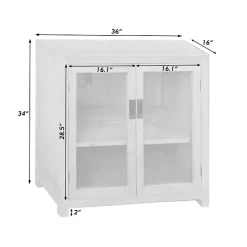 Natural Wood Glass Door Modular Cabinet