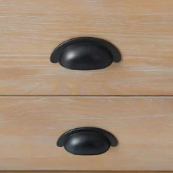 Natural Wood Grain Open Storage Nightstand