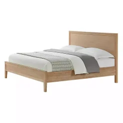Natural Wood Grain Panel King Bed