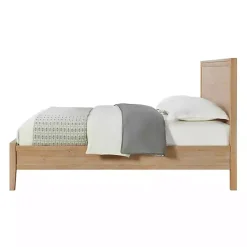 Natural Wood Grain Panel King Bed