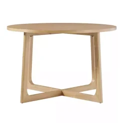 Natural Wood Modern Round Dining Table