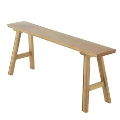 Natural Wood Narrow Rustic Bench