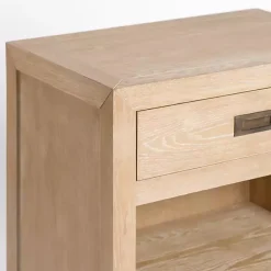 Natural Wood Open Shelf Modular Cabinet