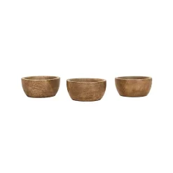 Natural Wood Pinch Bowls, Set of 3