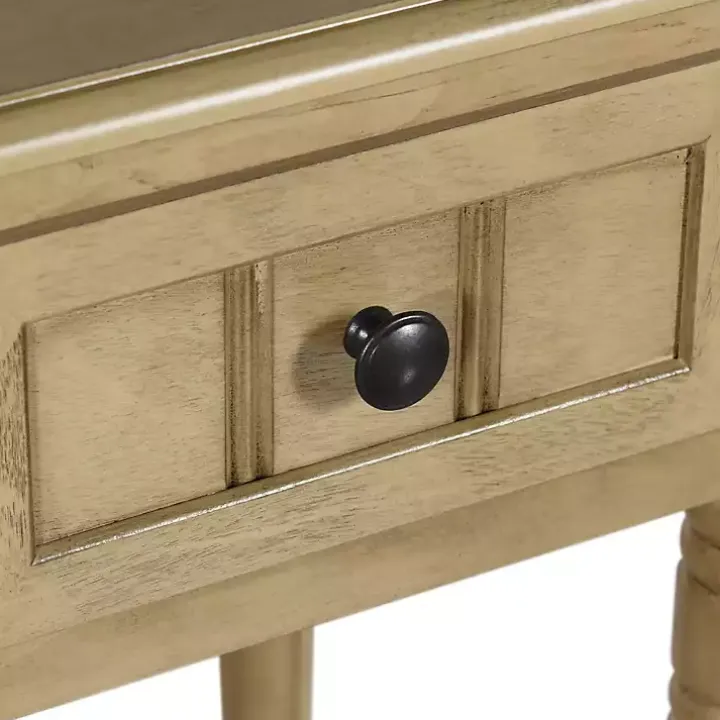 Natural Wood Square Hampton Accent Table