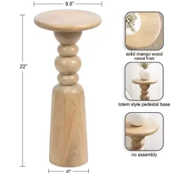 Natural Wood Tirollo Accent Table