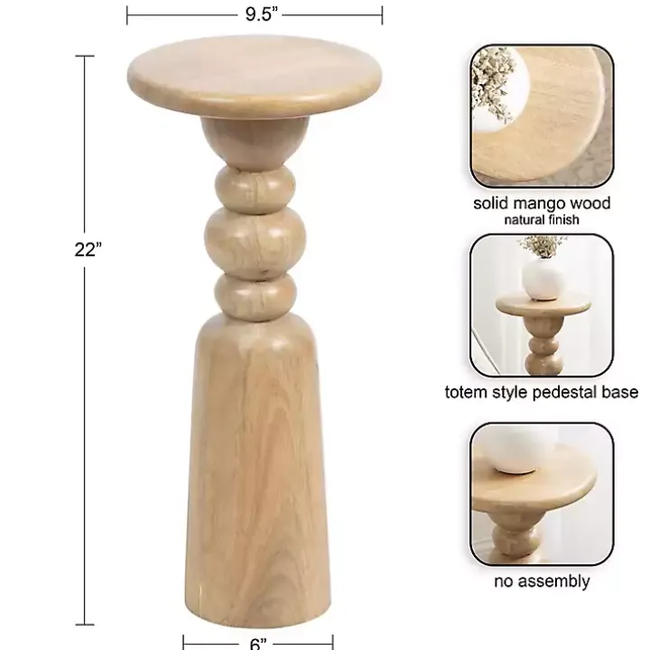 Natural Wood Tirollo Accent Table