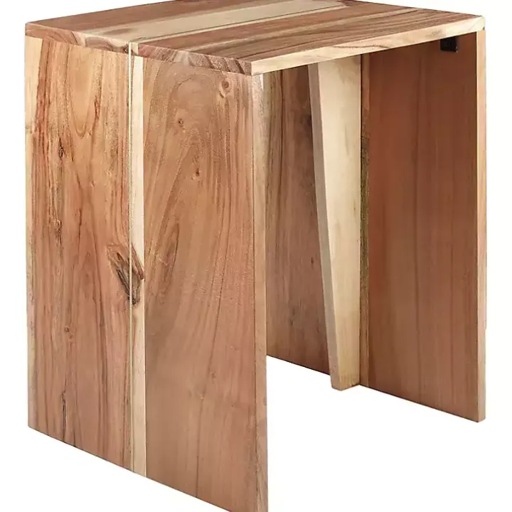 Natural Wood Umed Accent Table