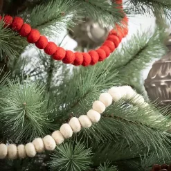 Natural Wool Ball Tree Garland