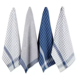 Nautical Blue Basic Assorted Dishtowels, Set of 8