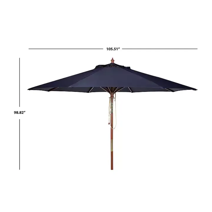 Navy 9 ft. Eucalyptus Outdoor Umbrella