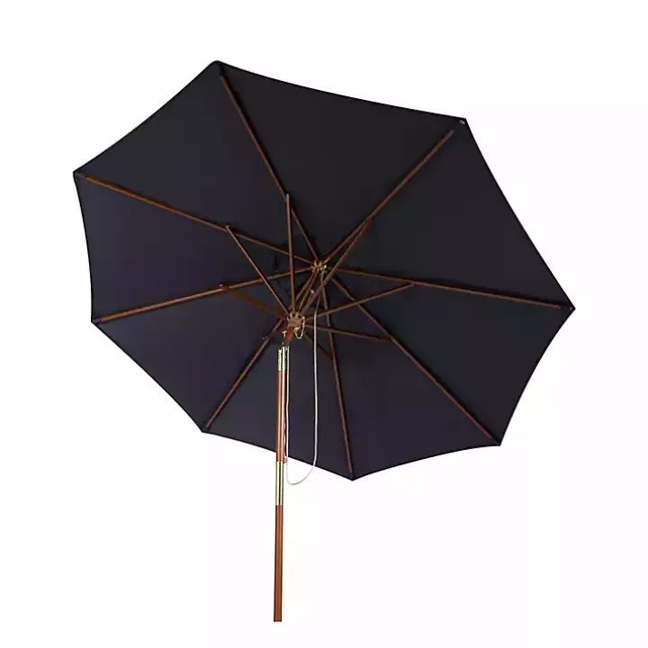 Navy 9 ft. Eucalyptus Outdoor Umbrella