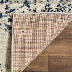 Navy and Cream Madison Distressed Area Rug, 8x10