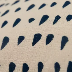 Navy and Natural Animal Patterned Lumbar Pillow