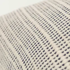 Navy and Natural Sea Striped Pillow