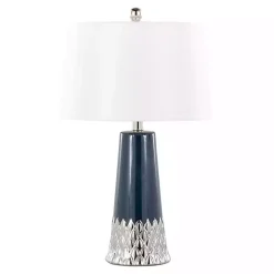 Navy and Silver Piper Table Lamp