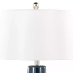 Navy and Silver Piper Table Lamp