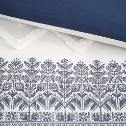 Navy and White 3-pc. California King Duvet Set