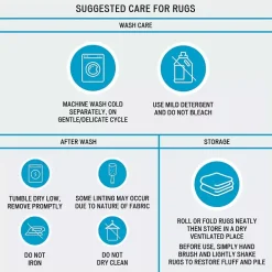 Navy Blue Border Cotton Bath Mat, 20x30