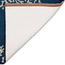 Navy Blue Coral Indoor/Outdoor Rug, 2x3