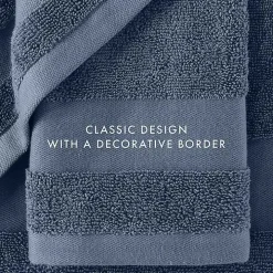 Navy Blue Essential Cotton Bath Towels, Set of 4