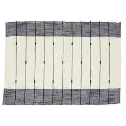 Navy Blue Thin Stripes Placemats, Set of 4