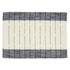 Navy Blue Thin Stripes Placemats, Set of 4